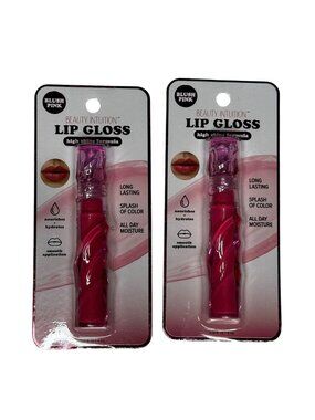 Beauty Intuition Pink High Shine Lip Gloss Moisturizing 2 Pack New